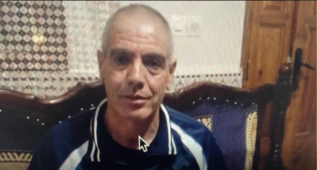 Slimane Bauhafs in his home, expressing his distress and calling for support 